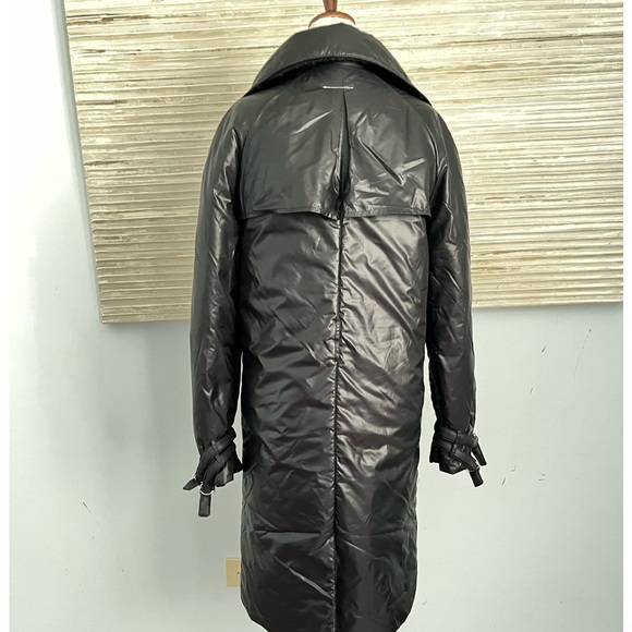 Martin Margiela black double breasted shiny trench coat size 6 - Picture 9 of 17